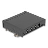 Delock Mini Desktop Patchpanel RJ45 Buchse 4 Port Cat.6A geschirmt schwarz - zur Montage an Tisch, Wand oder Hutschiene