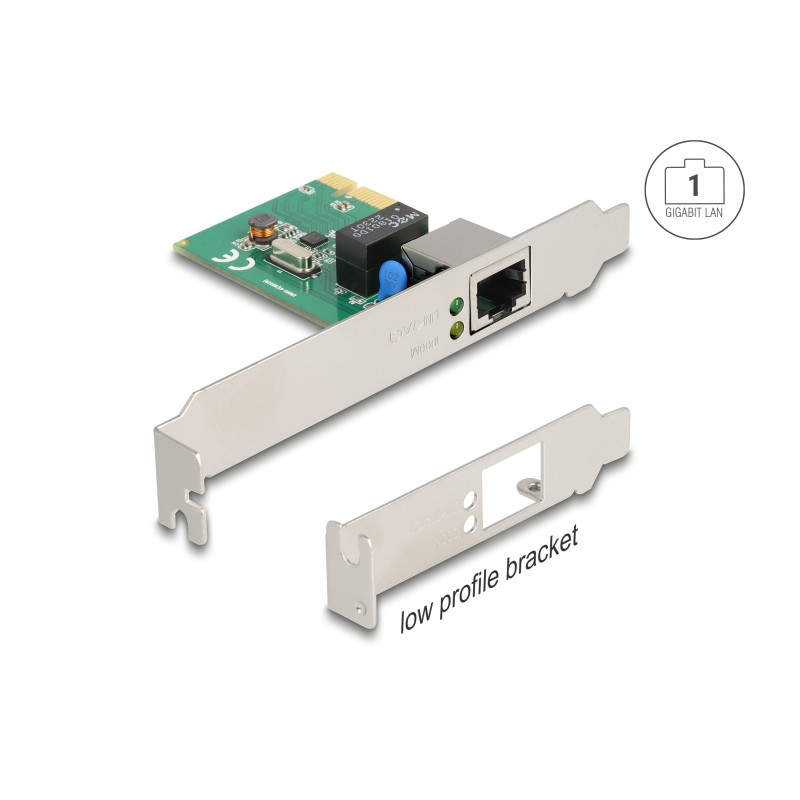 Delock PCI Express x1 Netzwerkkarte Gigabit LAN 1 x RJ45 RTL8111
