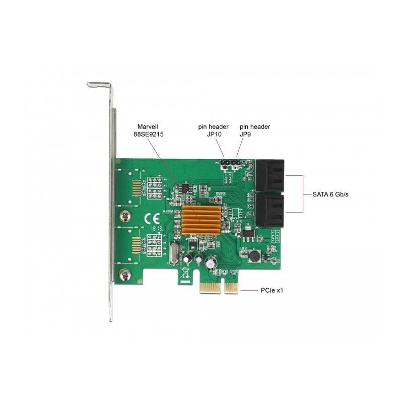 Delock 4 Port SATA PCI Express x1 Karte