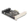 Delock PCI Express x1 Karte zu 2 x intern USB 5 Gbps Pfostenstecker