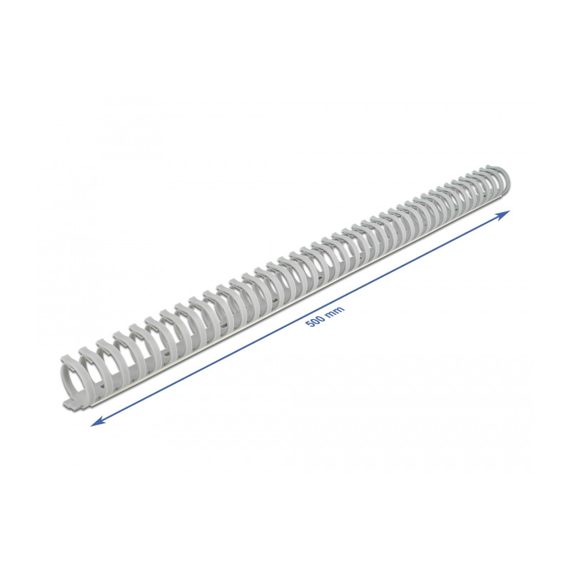 Delock Kabelkanal Flexibel selbstklebend schraubbar 35 x 30 mm - Länge 50 cm grau