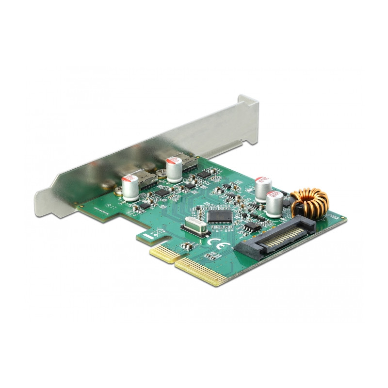 Delock PCI Express x4 Karte zu 2 x extern USB 10 Gbps USB Type-C™ Buchse