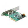 Delock PCI Express x4 Karte zu 2 x extern USB 10 Gbps USB Type-C™ Buchse