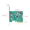 Delock PCI Express x4 Karte zu 2 x extern USB 10 Gbps USB Type-C™ Buchse