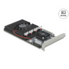 Delock PCI Express x8 / x16 Karte zu 4 x intern NVMe M.2 Key M