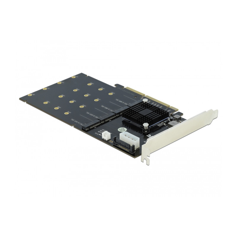 Delock PCI Express x8 / x16 Karte zu 4 x intern NVMe M.2 Key M