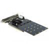 Delock PCI Express x8 / x16 Karte zu 4 x intern NVMe M.2 Key M