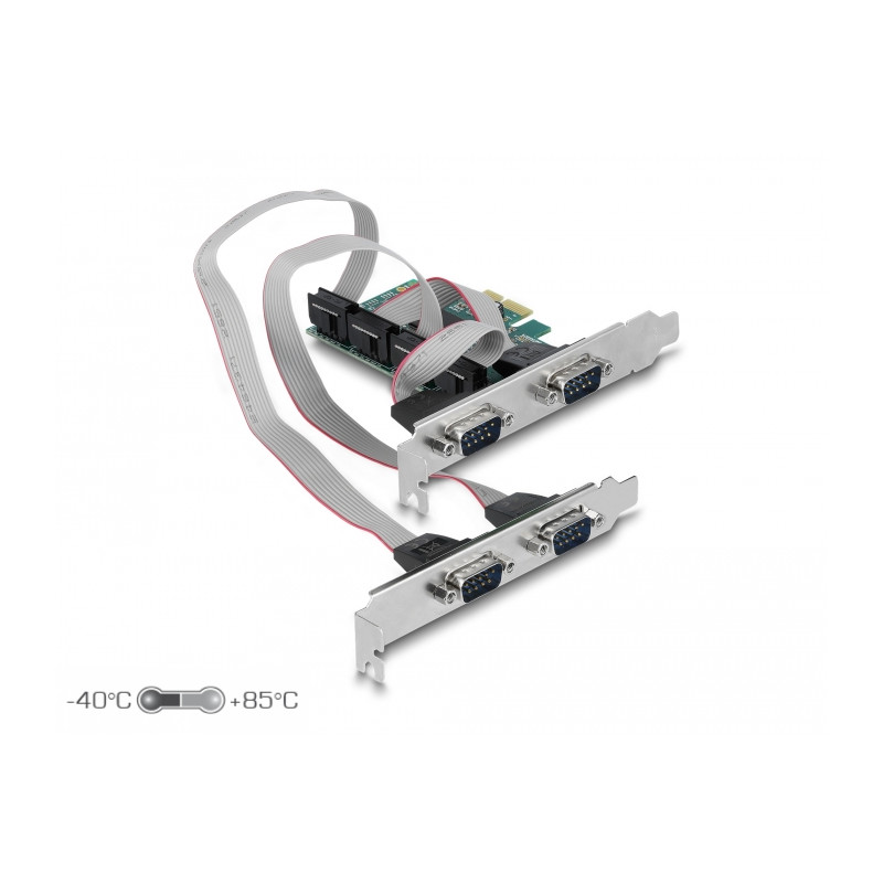 Delock PCI Express x1 Karte zu 4 x Seriell RS-232