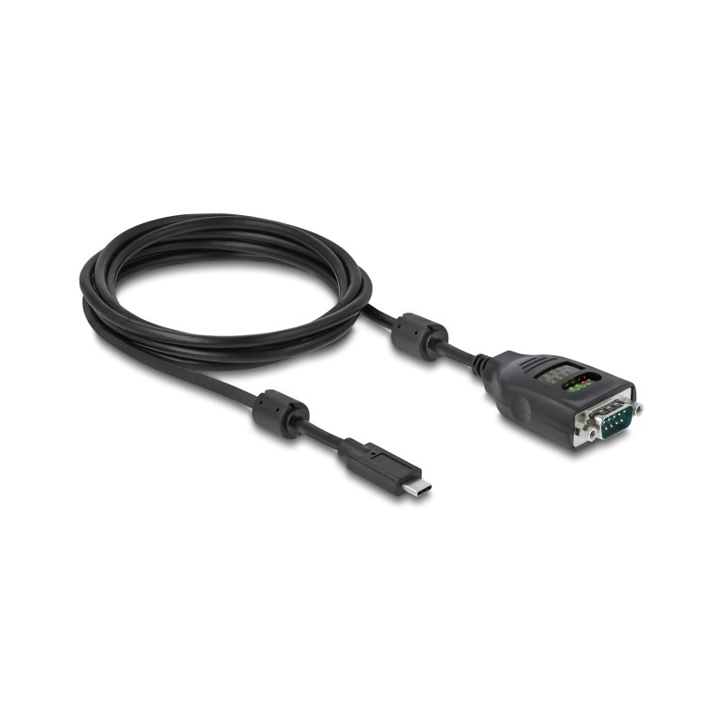 Delock USB Type-C™ zu Seriell DB9 Adapter mit 9 LED RS-232 Tester