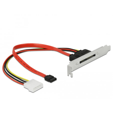 Delock Slotblech mit 1 x SATA 22 Pin Stecker extern
