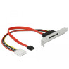 Delock Slotblech mit 1 x SATA 22 Pin Stecker extern