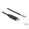 Delock Adapterkabel USB 2.0 Typ-A zu seriell RS-232 mit 3 offenen Kabelenden 2 m