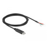 Delock Adapterkabel USB 2.0 Typ-A zu seriell RS-232 mit 3 offenen Kabelenden 2 m