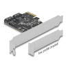 Delock 2 Port SATA PCI Express x1 Karte - Low Profile Formfaktor