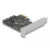 Delock 2 Port SATA PCI Express x1 Karte - Low Profile Formfaktor
