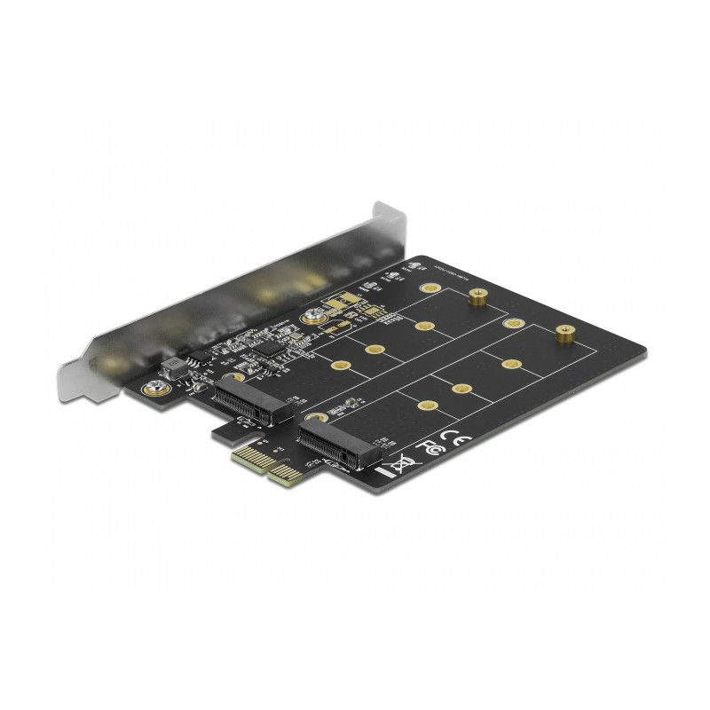 Delock PCI Express x1 Karte zu 2 x intern M.2 Key B