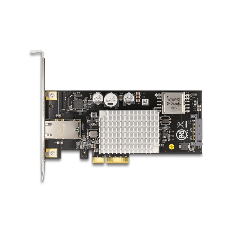Delock PCI Express x4 Netzwerkkarte 10 Gigabit LAN 1 x RJ45 mit PoE+ IOI