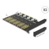 Delock PCI Express x16 Karte zu 5 x intern M.2 Key B / SATA