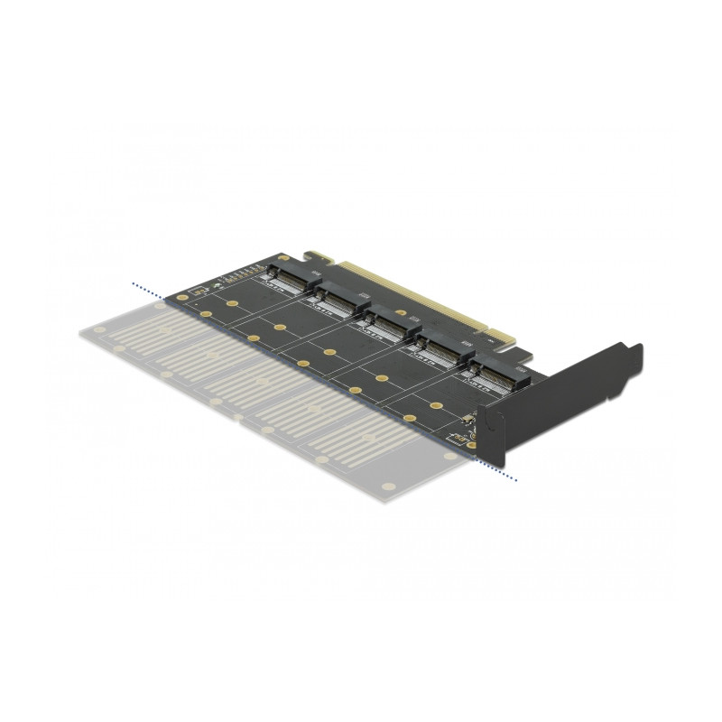 Delock PCI Express x16 Karte zu 5 x intern M.2 Key B / SATA