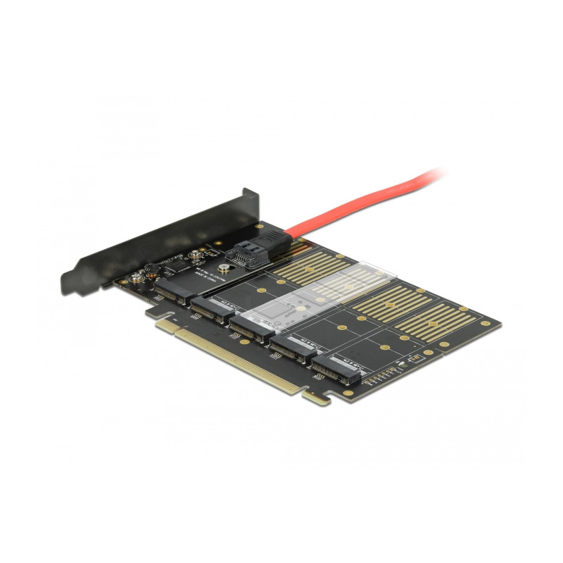 Delock PCI Express x16 Karte zu 5 x intern M.2 Key B / SATA