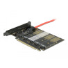 Delock PCI Express x16 Karte zu 5 x intern M.2 Key B / SATA