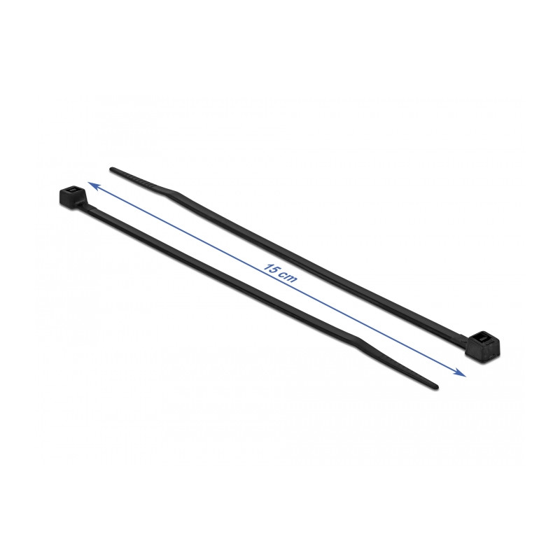 Delock Kabelbinder hitzebeständig L 150 x B 3,6 mm schwarz 100 Stück