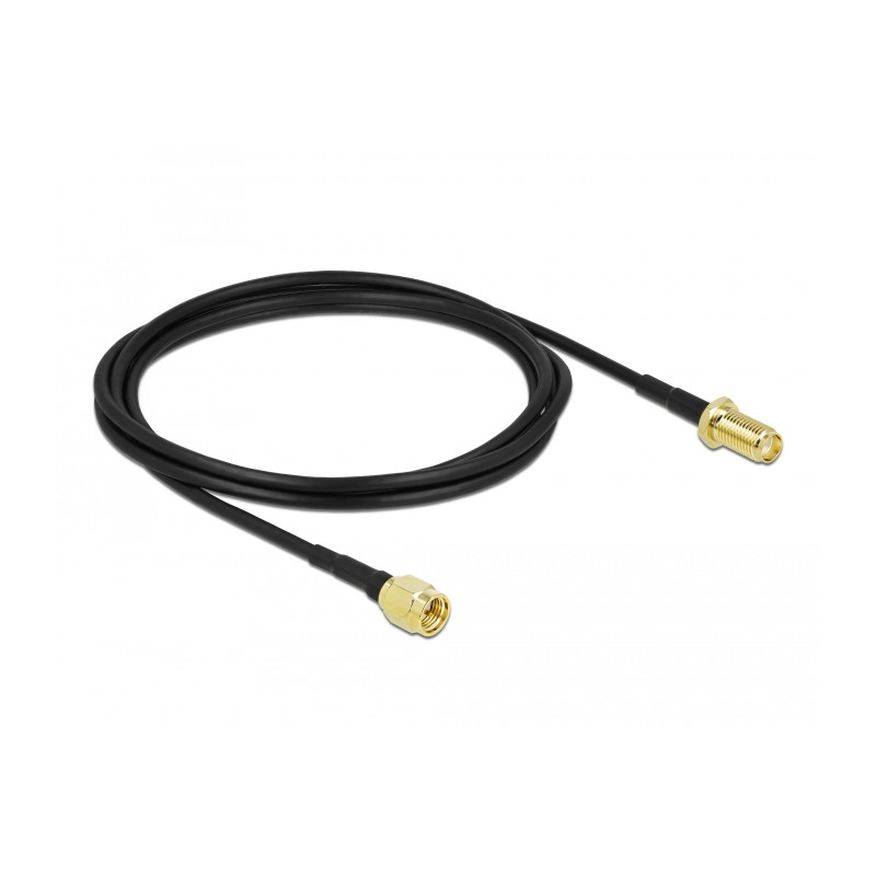 Delock Antennenkabel SMA Stecker zu SMA Buchse LMR/CFD100 2 m low loss