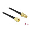 Delock Antennenkabel RP-SMA Stecker zu RP-SMA Buchse LMR/CFD100 1 m low loss