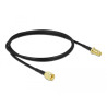 Delock Antennenkabel RP-SMA Stecker zu RP-SMA Buchse LMR/CFD100 1 m low loss