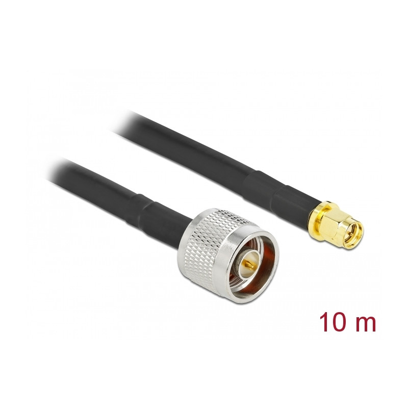 Delock Antennenkabel N Stecker zu SMA Stecker LMR/CFD300 10 m low loss