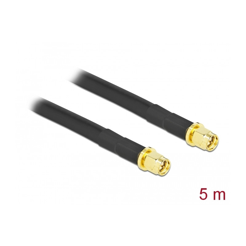 Delock Antennenkabel SMA Stecker zu SMA Stecker LMR/CFD300 5 m low loss