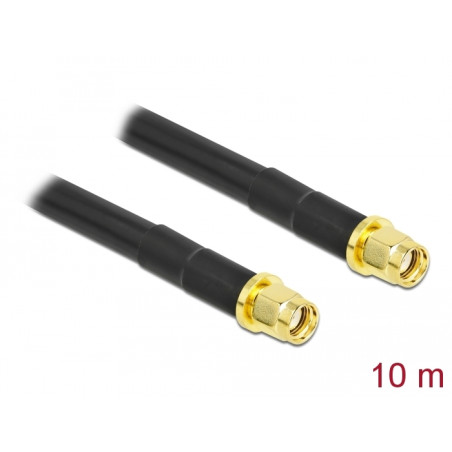 Delock Antennenkabel RP-SMA Stecker zu RP-SMA Stecker LMR/CFD300 10 m low loss