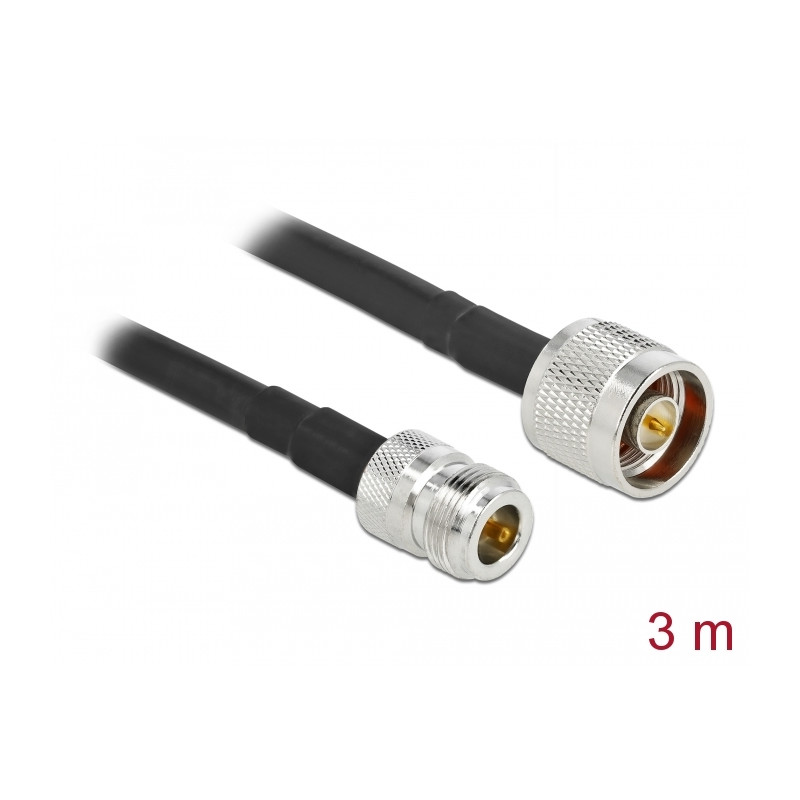 Delock Antennenkabel N Stecker zu N Buchse LMR/CFD300 3 m low loss