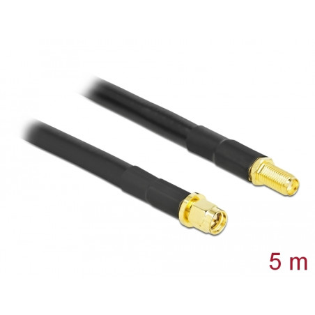Delock Antennenkabel SMA Stecker zu SMA Buchse LMR/CFD300 5 m low loss
