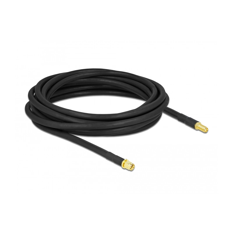 Delock Antennenkabel SMA Stecker zu SMA Buchse LMR/CFD300 5 m low loss