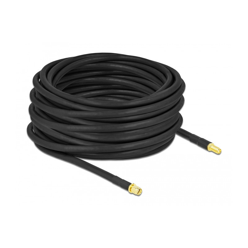 Delock Antennenkabel SMA Stecker zu SMA Buchse LMR/CFD300 15 m low loss