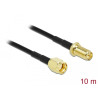 Delock Antennenkabel RP-SMA Stecker zu RP-SMA Buchse LMR/CFD100 10 m low loss