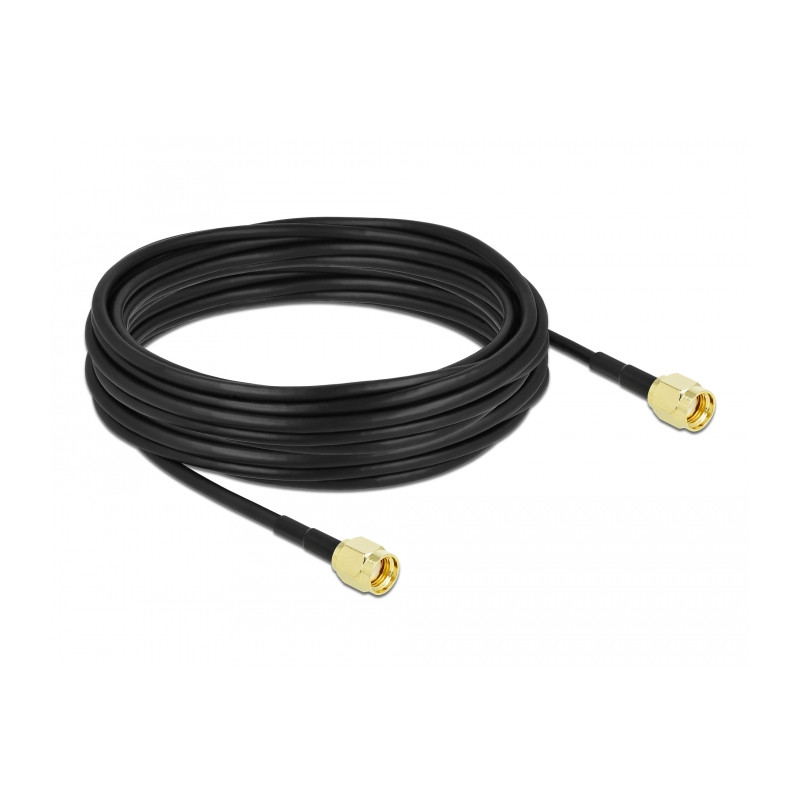 Delock Antennenkabel RP-SMA Stecker zu RP-SMA Stecker LMR/CFD100 10 m low loss