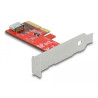 Delock PCI Express x4 Karte zu 1 x intern OCuLink SFF-8612 - Low Profile Formfaktor