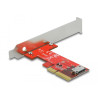 Delock PCI Express x4 Karte zu 1 x intern OCuLink SFF-8612 - Low Profile Formfaktor