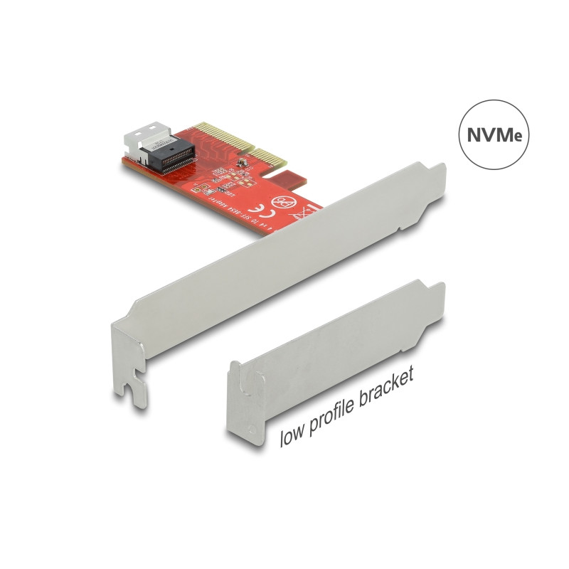 Delock PCI Express x4 Karte zu 1 x intern SFF-8654 4i NVMe - Low Profile Formfaktor