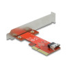 Delock PCI Express x4 Karte zu 1 x intern SFF-8654 4i NVMe - Low Profile Formfaktor