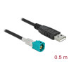 Delock Kabel HSD Z Stecker zu USB 2.0 Typ-A Stecker 0,5 m