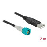 Delock Kabel HSD Z Stecker zu USB 2.0 Typ-A Stecker 2 m