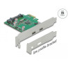 Delock PCI Express x1 Karte zu 2 x extern USB 5 Gbps USB Type-C™ Buchse