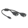 Delock Adapter USB Type-C™ zu 2 x Seriell RS-232 DB9 mit 15 kV ESD Schutz