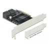 Delock 5 Port SATA PCI Express x4 Karte - Low Profile Formfaktor