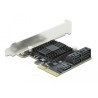 Delock 5 Port SATA PCI Express x4 Karte - Low Profile Formfaktor