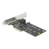 Delock 3 Port SATA und 2 Slot M.2 Key B PCI Express x4 Karte - Low Profile Formfaktor