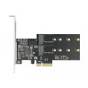 Delock 3 Port SATA und 2 Slot M.2 Key B PCI Express x4 Karte - Low Profile Formfaktor